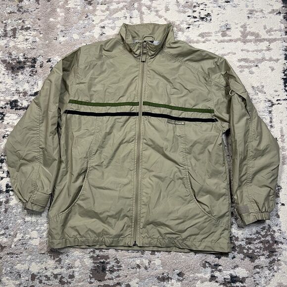 Nike Desert Tan Nylon Windbreaker Vintage 90s Y2K Full Zip Jacket Size XL - Picture 1 of 10